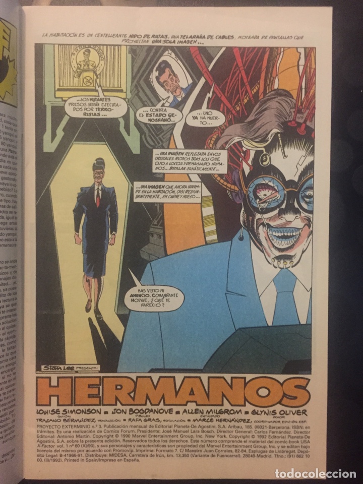 C&oacute;mics: PROYECTO EXTERMINIO N.3 FACTOR X : HERMANOS CONTRA HERMANOS . ( 1992 ). - Foto 3