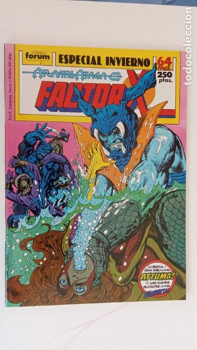 C&oacute;mics: FACTOR X - ESPECIAL INVIERNO 1989 - ATLANTIS ATACA - NUEVO - Foto 1
