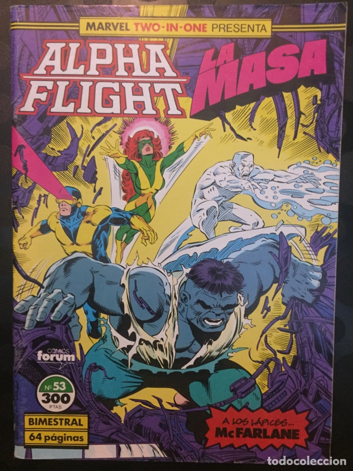 C&oacute;mics: ALPHA FLIGHT Y LA MASA VOL.1 N.53 MARVEL TWO IN ONE . ( 1985/1992 ). - Foto 1