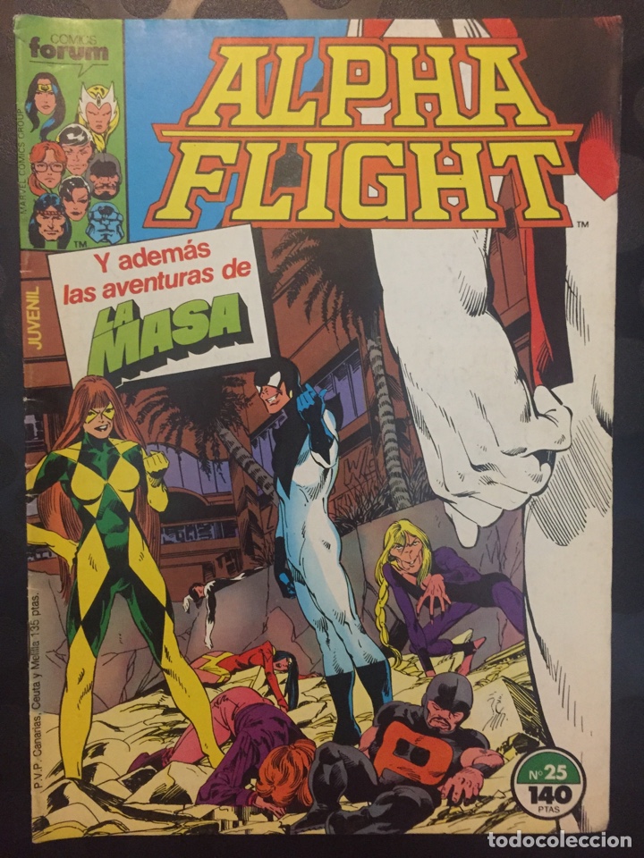 C&oacute;mics: ALPHA FLIGHT Y LA MASA VOL.1 N.25 . ( 1985/1992 ). - Foto 1