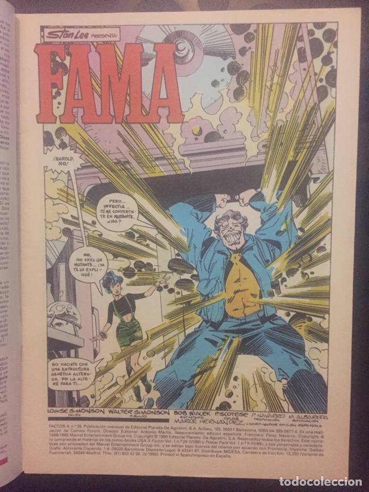 C&oacute;mics: FACTOR X VOL.1 N.28 FAMA ( 1988/1995 ) - Foto 3