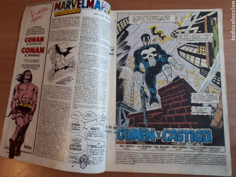 C&oacute;mics: SPIDERMAN. CRIMEN Y CASTIGO. N&ordm; 56. EDICIONES FORUM 1983 - Foto 3