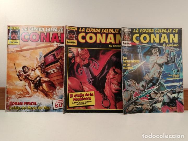 C&oacute;mics: LA ESPADA SALVAJE DE CONAN EL BARBARO. COMICS FORUM. COMPRENDE LOS N&Uacute;MEROS 67-68-69 - Foto 1