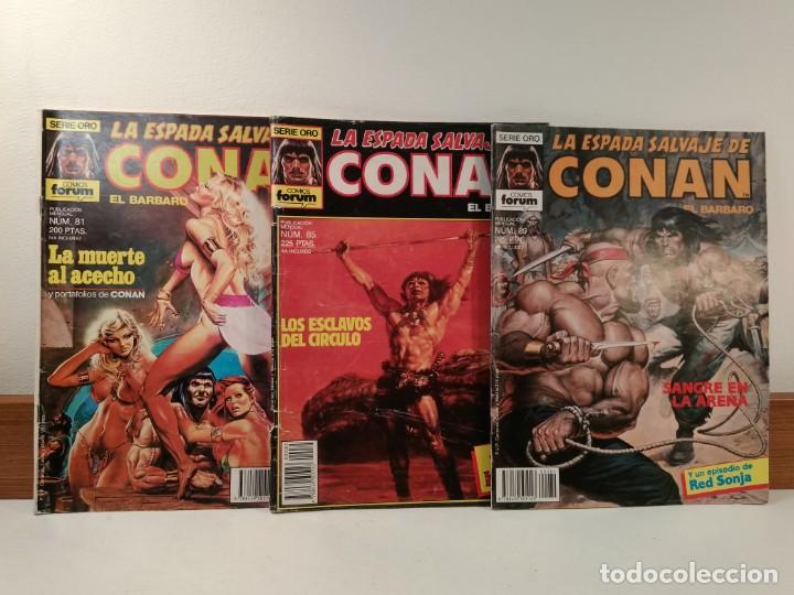 C&oacute;mics: LA ESPADA SALVAJE DE CONAN EL BARBARO. COMICS FORUM. COMPRENDE LOS N&Uacute;MEROS 81-85-89 - Foto 1