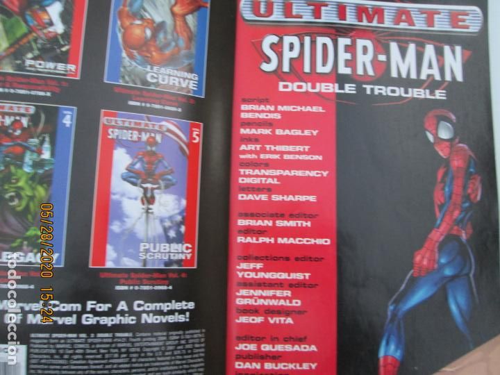 C&oacute;mics: ULTIMATE SPIDER-MAN - VOL. 3 - DOUBLE TROUBLE - MARVEL 2004. - Foto 3