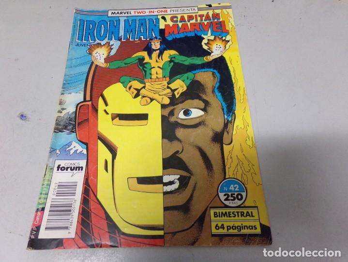 C&oacute;mics: ESTAMOS LIQUIDANDO. IRON MAN / CAPIT&Aacute;N MARVEL n&ordm; 42. MARVEL TWO-IN-ONE - Foto 1
