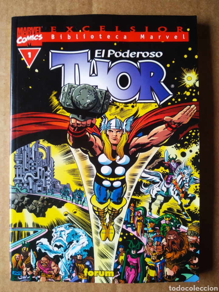 C&oacute;mics: Biblioteca Marvel El Poderoso Thor n&deg;1 (Forum, 2001). Por Stan Lee y Jack Kirby. - Foto 1