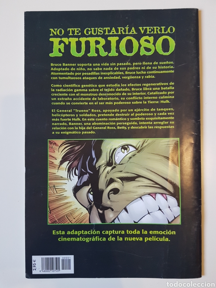 C&oacute;mics: HULK - ADAPTACI&Oacute;N OFICIAL DE LA PELICULA - GRAPA MARVEL FORUM - Foto 2