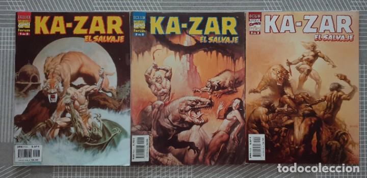 C&oacute;mics: KA-ZAR. EL SALVAJE. Colecci&oacute;n completa de 3 comics. Comics Forum 1999 - Foto 1