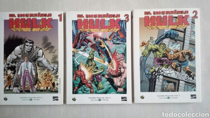 C&oacute;mics: BIBLIOTECA EL MUNDO EL INCRE&Iacute;BLE HULK 1 A 3 (COMPLETA) - Foto 1