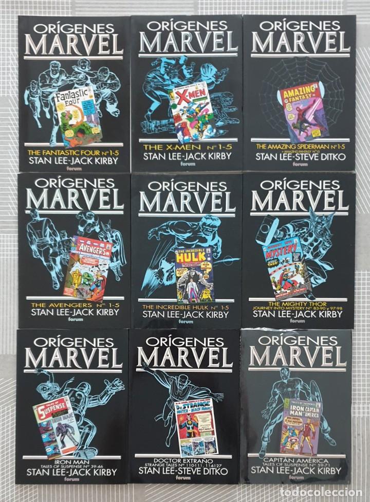 C&oacute;mics: ORIGENES MARVEL. Colecci&oacute;n completa de 9 tomos. Comics Forum 1991 - Foto 1