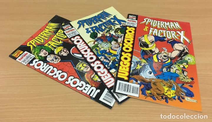 C&oacute;mics: C&Oacute;MIC SPIDERMAN Y FACTOR X - JUEGOS OSCUROS (1994) - SERIE COMPLETA LIMITADA A 3 C&Oacute;MICS - Foto 2
