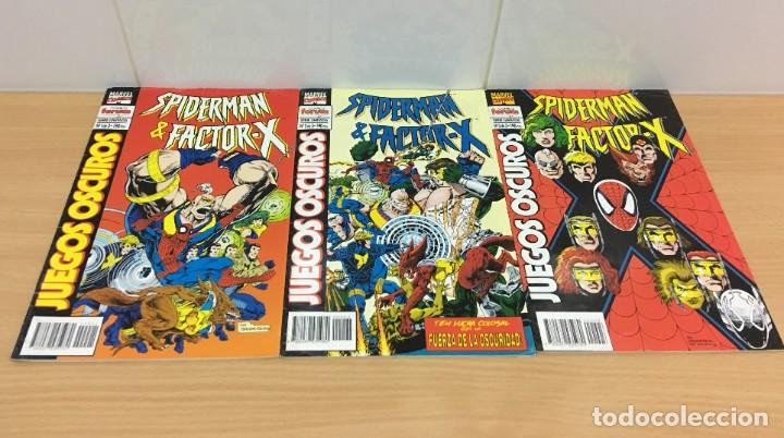 C&oacute;mics: C&Oacute;MIC SPIDERMAN Y FACTOR X - JUEGOS OSCUROS (1994) - SERIE COMPLETA LIMITADA A 3 C&Oacute;MICS - Foto 3