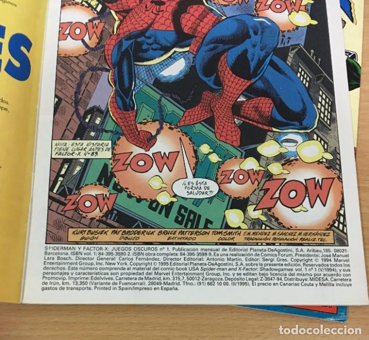 C&oacute;mics: C&Oacute;MIC SPIDERMAN Y FACTOR X - JUEGOS OSCUROS (1994) - SERIE COMPLETA LIMITADA A 3 C&Oacute;MICS - Foto 4