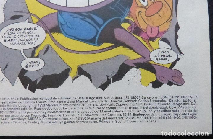C&oacute;mics: Comic FACTOR X,N&ordm; 71-X-Men,comics,Forum,A&ntilde;o 1993 - Foto 3
