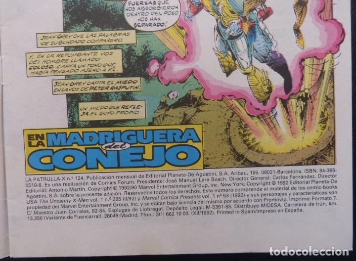C&oacute;mics: Comic Patrulla X,Marvel Comics,Forum, N&ordm; 124,A&ntilde;o 1992, - Foto 4