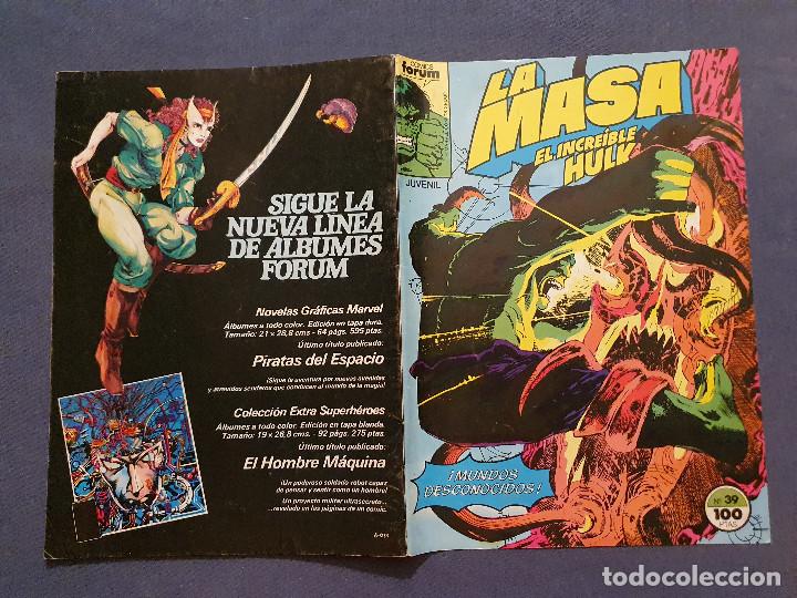 C&oacute;mics: LA MASA EL INCREIBLE HULK VOL 1 # 39 (FORUM) - 1985 - Foto 2