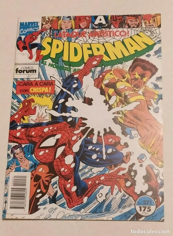 C&oacute;mics: SPIDERMAN N&deg; 271 CARA A CARA CON CHISPA MARVEL F&Oacute;RUM A&Ntilde;O 1992 - Foto 1