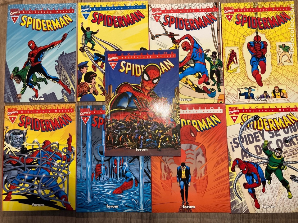 C&oacute;mics: SPIDERMAN - LOTE 9 N&Uacute;MEROS BIBLIOTECA MARVEL - EXCELSIOR - IMPECABLES- - Foto 1