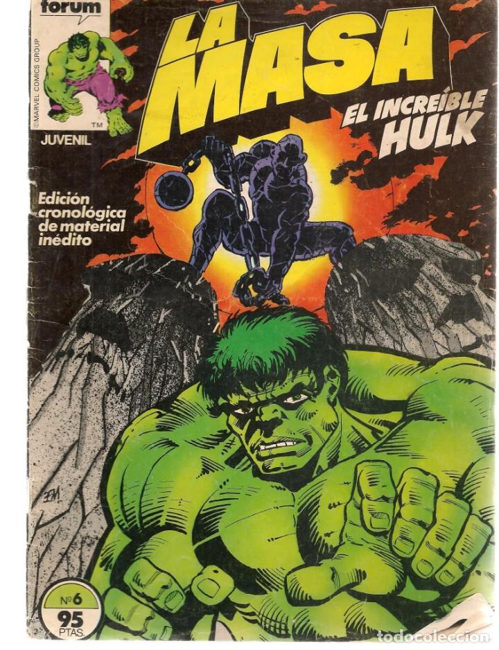 C&oacute;mics: LA MASA. EL INCREIBLE HULK. N&ordm; 6. FORUM (C/A18) - Foto 1