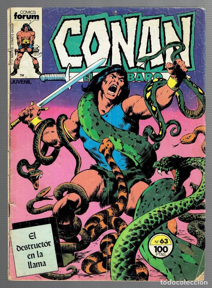 C&oacute;mics: CONAN EL BARBARO N&ordm; 63 - EL DESTRUCTOR EN LA LLAMA - FORUM 1983 - Foto 1