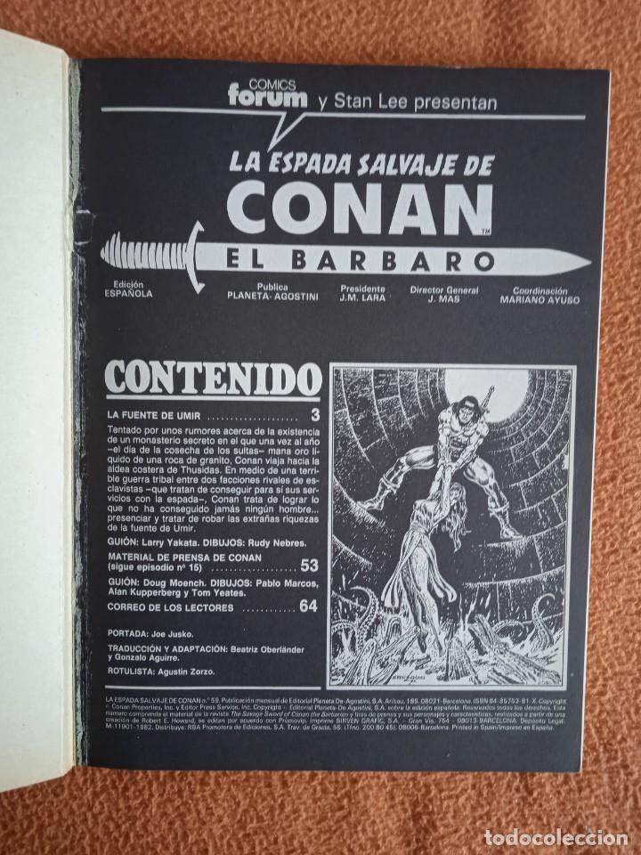 C&oacute;mics: LA ESPADA SALVAJE DE CONAN EL BARBARO 59-61 - Foto 2