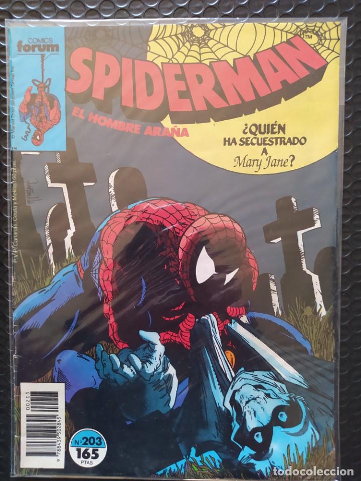 C&oacute;mics: SPIDERMAN #203-1&ordf; EDIC.-FORUM-FN-BOLSA & BACKBOARD - Foto 1