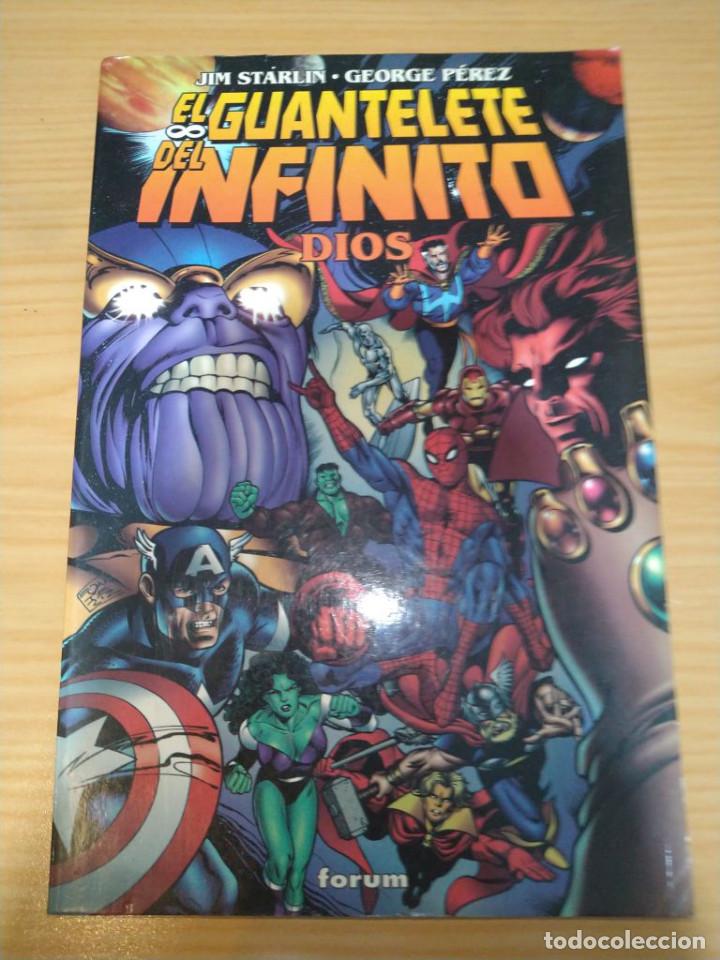 C&oacute;mics: EL GUANTALETE DEL INFINITO EN DOS TOMOS DIOS PODER MUY BUEN ESTADO - Foto 1