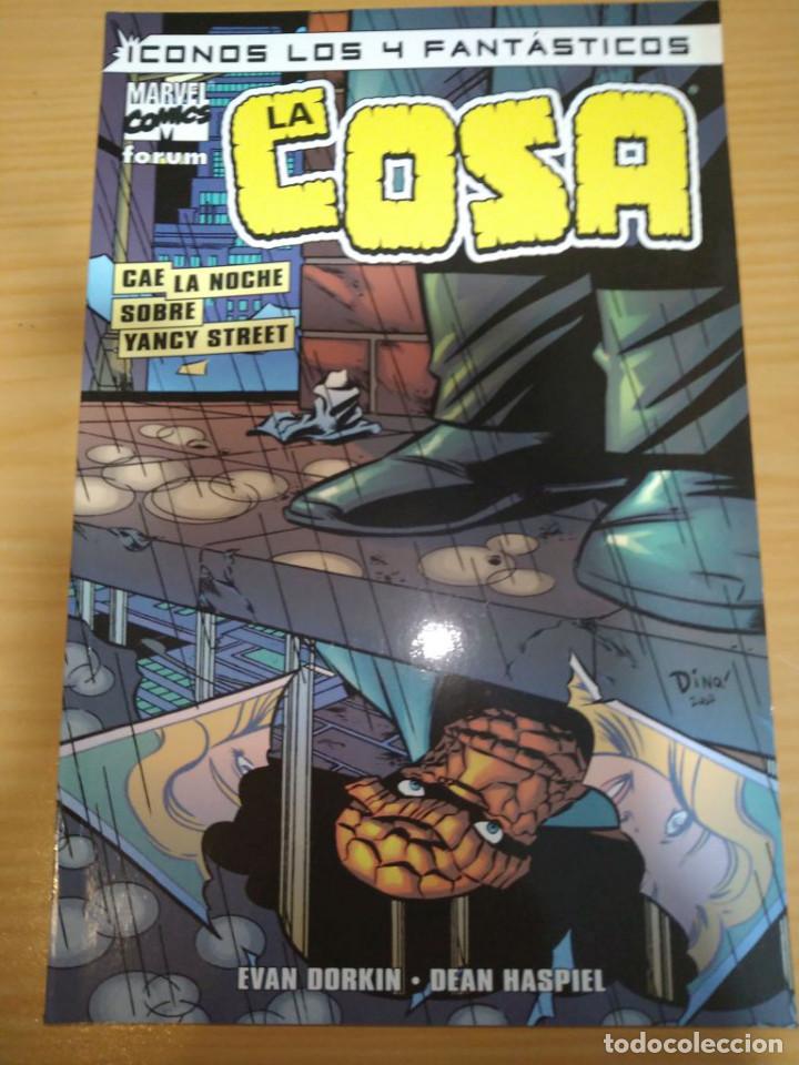 Comics: ICONOS DE LOS 4 FANTASTICOS TOMO LA COSA CAE LA NOCHE SOBRE YANCY STREET MUY BUEN ESTADO