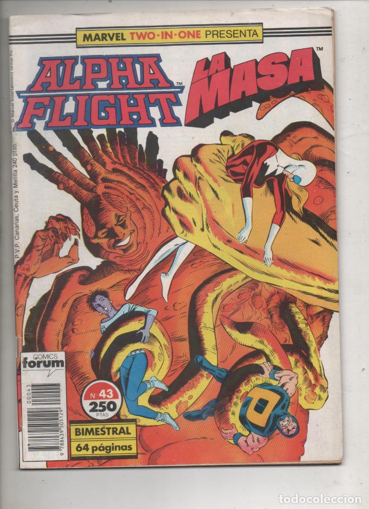 C&oacute;mics: MARVEL TWO-IN-ONE PRESENTA ALPHA FLIGHT Y LA MASA VOL. 1 N&ordm; 43 - FORUM -B5 - Foto 1