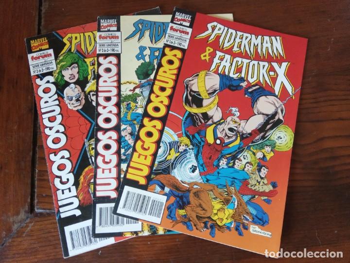 C&oacute;mics: JUEGOS OSCUROS SPIDERMAN FACTOR X. 3 TOMOS.COMPLETA FORUM. - Foto 1