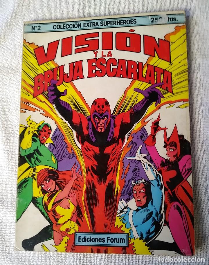 C&oacute;mics: COLECCI&Oacute;N EXTRA SUPERH&Eacute;ROES. FORUM. N&ordm; 2. LA VISI&Oacute;N Y LA BRUJA ESCARLATA - Foto 1