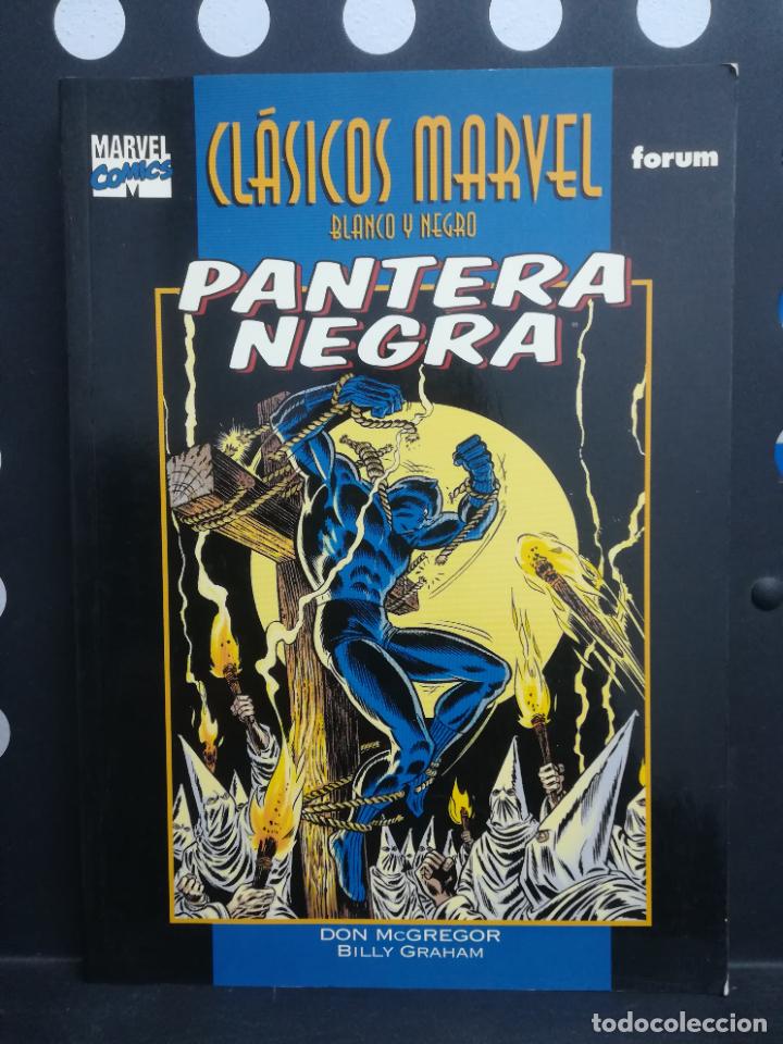 C&oacute;mics: CL&Aacute;SICOS MARVEL EN BN. PANTERA NEGRA 2. TOMO FORUM - Foto 1