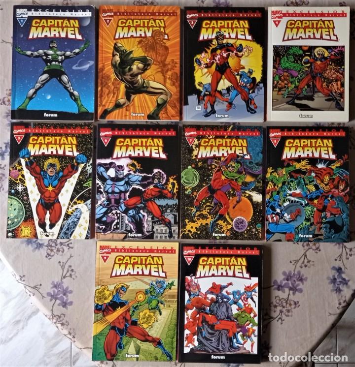 C&oacute;mics: COLECCION COMPLETA BIBLIOTECA MARVEL: CAPITAN MARVEL. 10 TOMOS - Foto 1