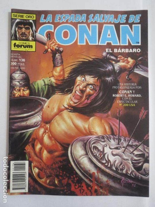 Comics : LA ESPADA SALVAJE DE CONAN EL BARBARO SERIE ORO 136 FORUM 1993