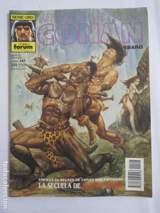 C&oacute;mics: LA ESPADA SALVAJE DE CONAN EL BARBARO SERIE ORO 147 FORUM 1994 - Foto 1