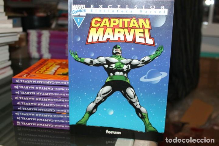 C&oacute;mics: BIBLIOTECA MARVEL CAPITAN MARVEL COMPLETA. 10 NUMEROS. FORUM. - Foto 1