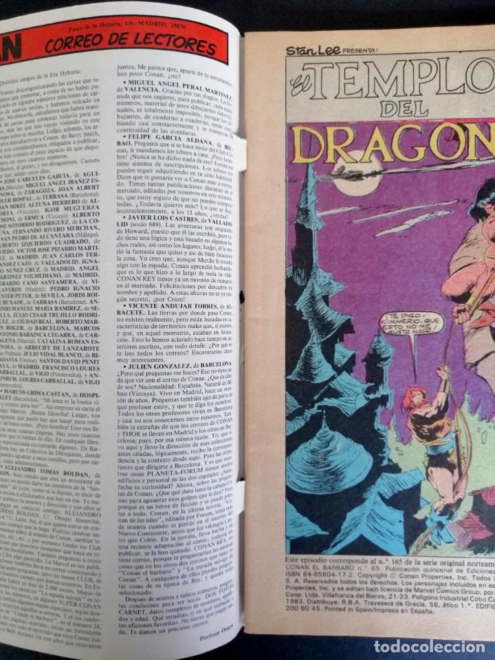 C&oacute;mics: CONAN EL BARBARO N&ordm; 65 - EL TEMPLO DEL DRAGON - FORUM 1984 - Foto 3