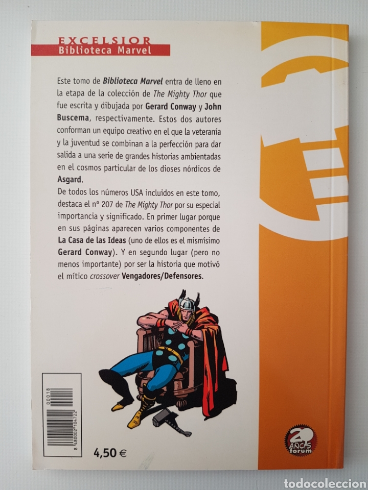 C&oacute;mics: BIBLIOTECA MARVEL EL PODEROSO THOR - N&ordm; 18 - TOMO MARVEL FORUM - Foto 2