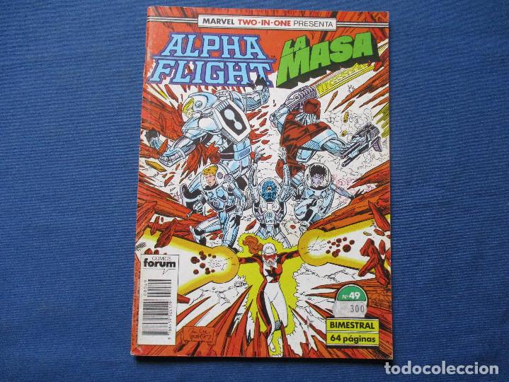 C&oacute;mics: MARVEL / MARVEL TWO-IN-ONE PRESENTA: ALPHA FLIGHT & LA MASA N.&ordm; 49 de JIM LEE & TODD McFARLANE 1990 - Foto 1