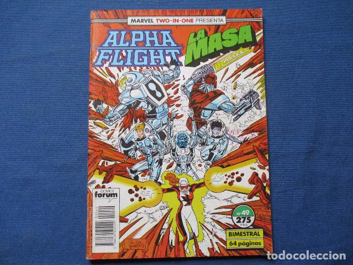 C&oacute;mics: MARVEL / MARVEL TWO-IN-ONE PRESENTA: ALPHA FLIGHT & LA MASA N.&ordm; 49 de JIM LEE & TODD McFARLANE 1990 - Foto 1