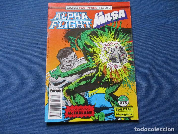 C&oacute;mics: MARVEL / MARVEL TWO-IN-ONE PRESENTA: ALPHA FLIGHT & LA MASA N.&ordm; 51 de JIM LEE & TODD McFARLANE 1990 - Foto 1