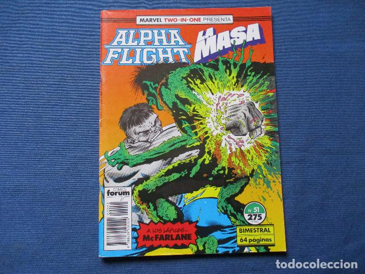 C&oacute;mics: MARVEL / MARVEL TWO-IN-ONE PRESENTA: ALPHA FLIGHT & LA MASA N.&ordm; 51 de JIM LEE & TODD McFARLANE 1990 - Foto 1