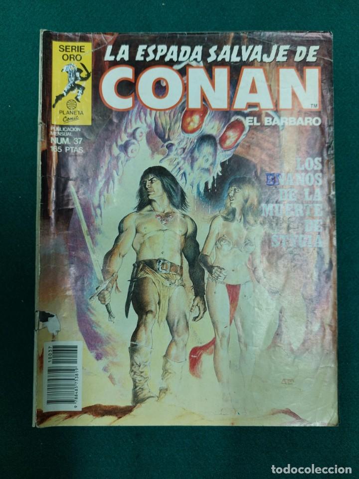 C&oacute;mics: Espada Salvaje de Conan N&ordm; 37 serie oro - Foto 1