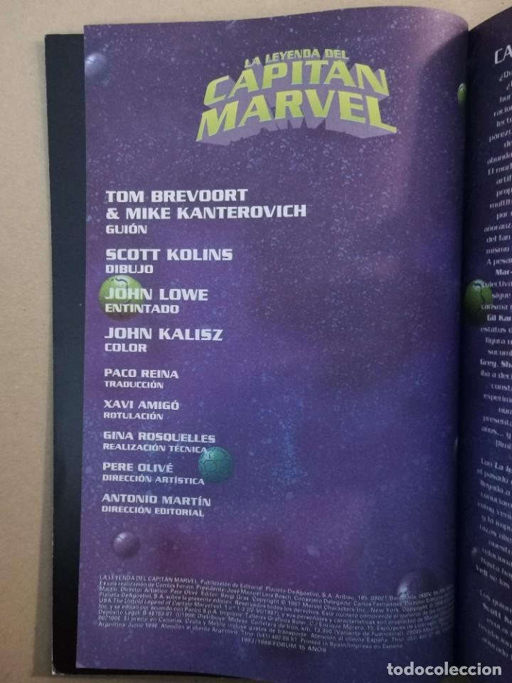 C&oacute;mics: LA LEYENDA DEL CAPIT&Aacute;N MARVEL - FORUM (1998) - Tom Brevoort - Foto 3