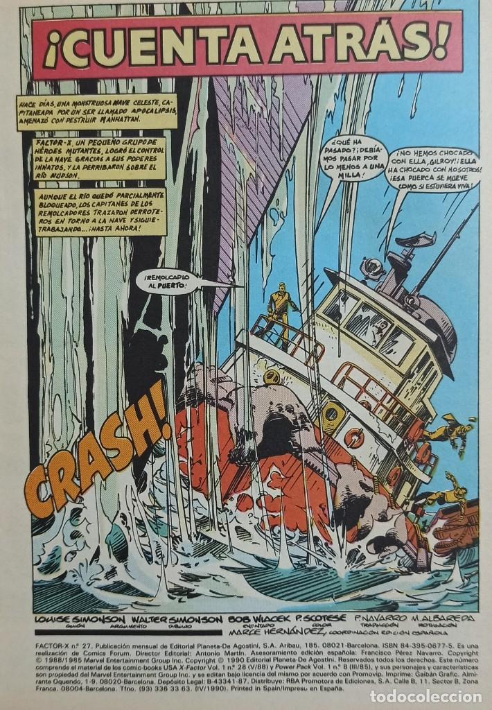 C&oacute;mics: FACTOR X - 3 EJEMPLARES N&ordm;27 28 Y 30 - FORUM 1990. - Foto 5