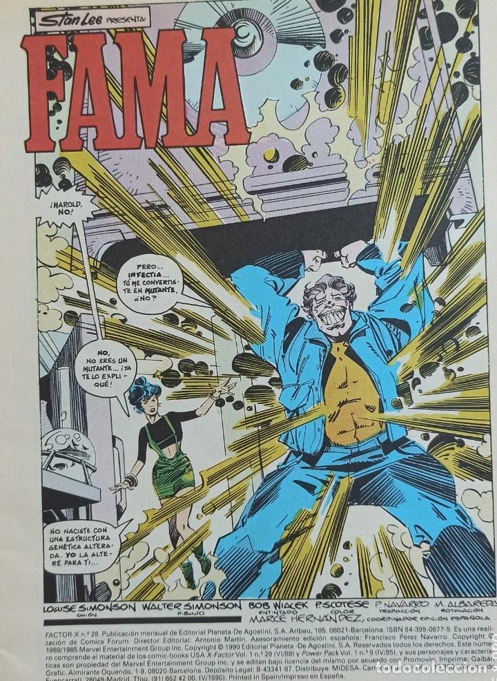 C&oacute;mics: FACTOR X N&ordm;28 - FORUM 1990 A ESTRENAR. - Foto 3