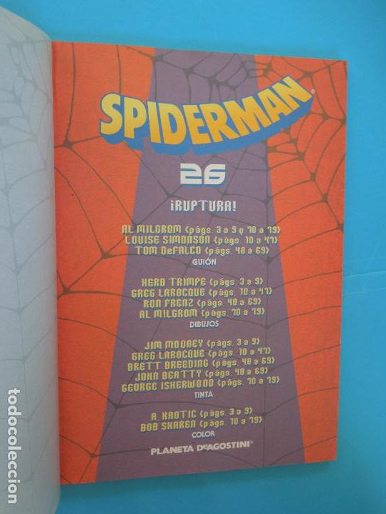C&oacute;mics: SPIDERMAN N&ordm; 26- RUPTURA - MARVEL COMICS - PLANETA -2002 - Foto 2