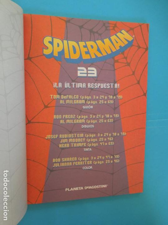 C&oacute;mics: SPIDERMAN N&ordm; 23- LA ULTIMA RESPUESTA - MARVEL COMICS - PLANETA -2002 - Foto 2