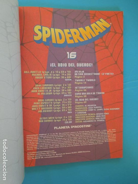 C&oacute;mics: SPIDERMAN N&ordm; 16- EL ODIO DEL DUENDE - MARVEL COMICS - PLANETA -2002 - Foto 2